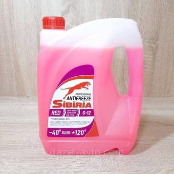 Антифриз (охолоджуюча рідина) червоний -40 &deg; С G12 (5кг) (пр-во Sibiria, м.Дзержинськ)