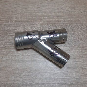 Тройник водяной (металл) Газель, УАЗ дв. 4216 (на помпу, термостат, радиатор)