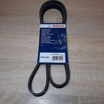 Ремень 6PK1390 привода генератора Газель,Волга,Соболь 406,405 с ГУР (пр-во Bosch) поликлин 3110,31105,3302
