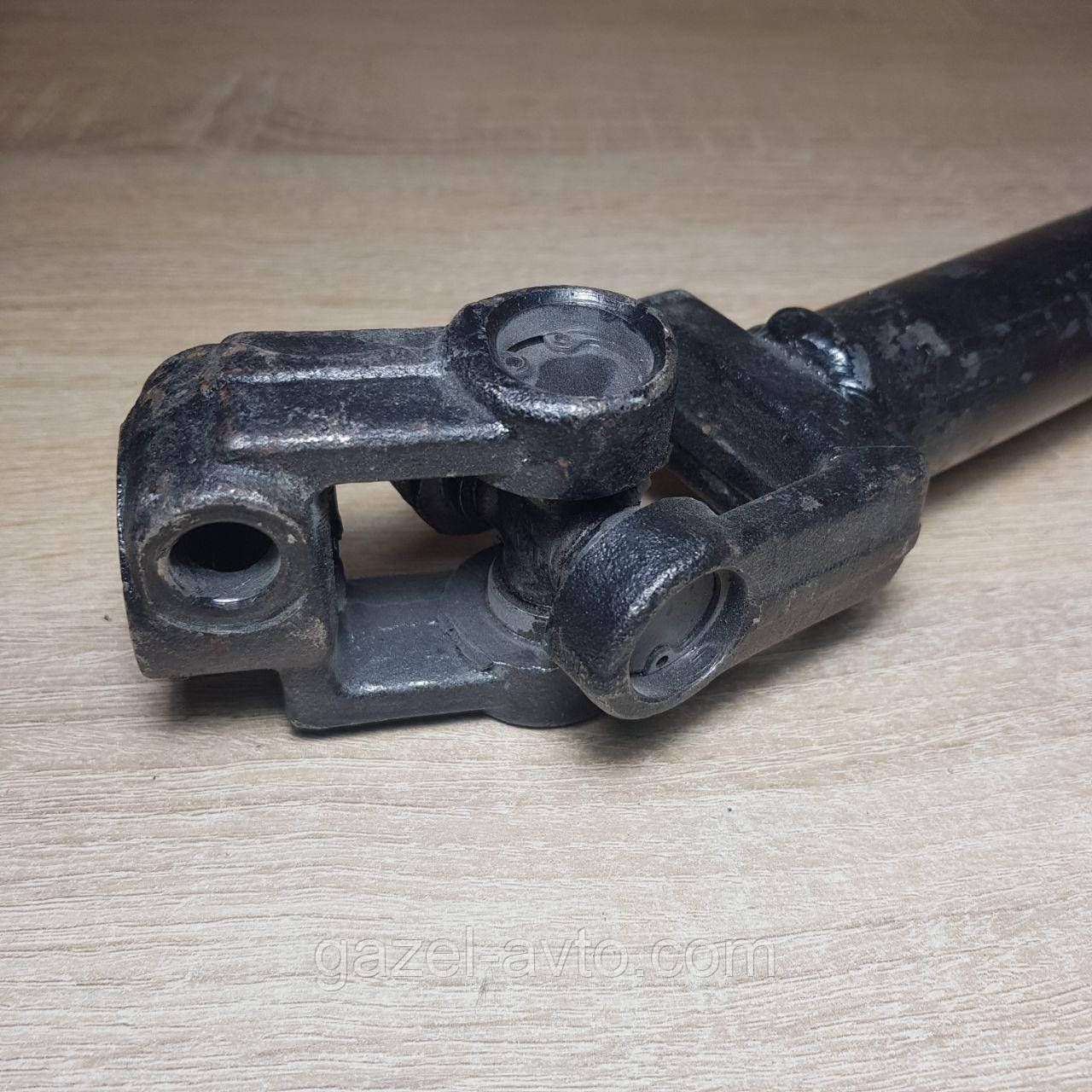 Вал рульового управління карданний (карданчик) Газель Соболь Рута шліцьовій в зборі з коброю (аналог)