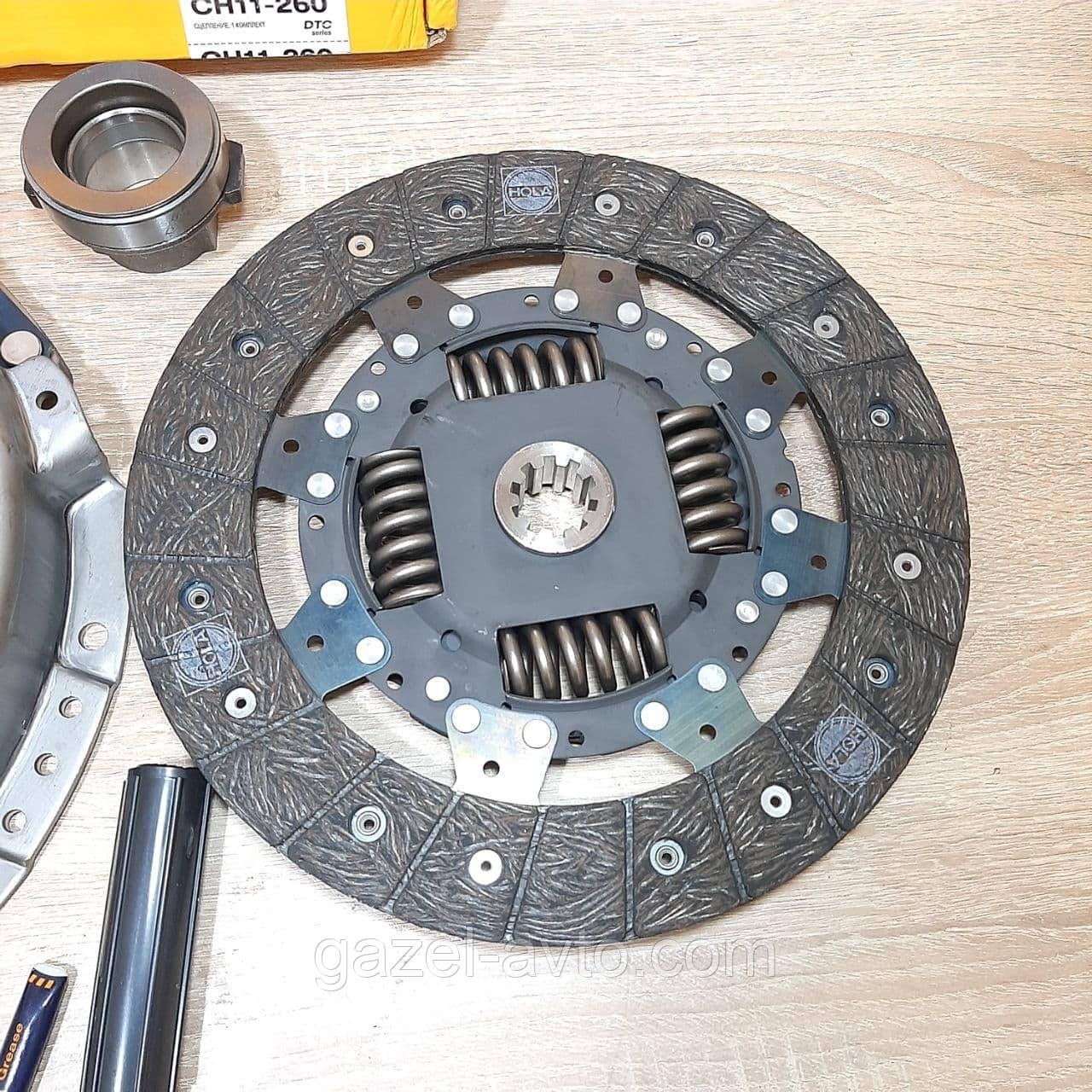 Комплект сцепления (набор) Газель NEXT,Бизнес, Соболь, Рута дв.Cummins ISF 2.8 (диск нажимной+ведомый 280мм+муфта выключения) 150 л.с. CH11-260 (пр-во HOLA)