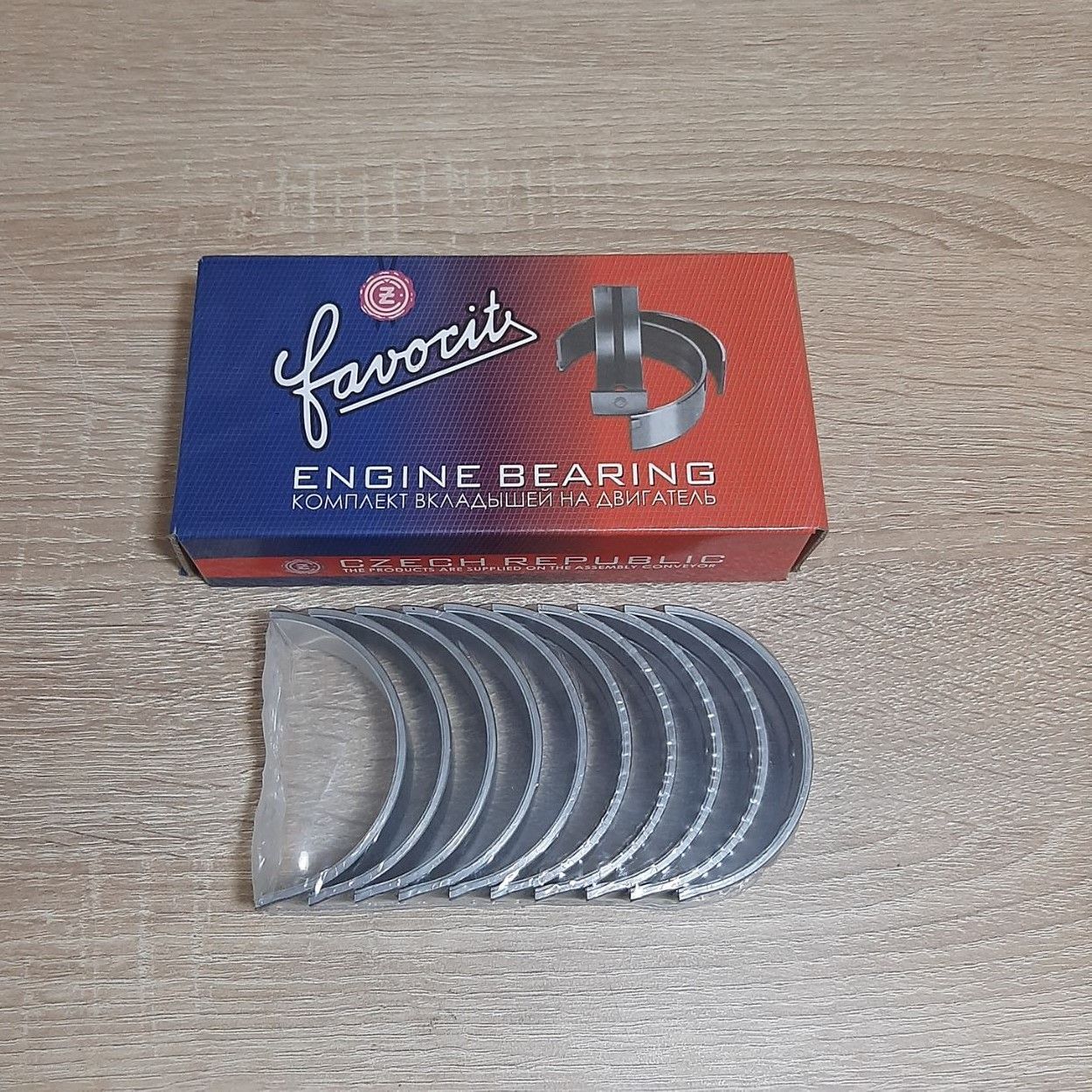Вкладыши Газель,Волга,УАЗ дв.402 коренные 0,25 (пр-во CZ Favorit, Чехия)