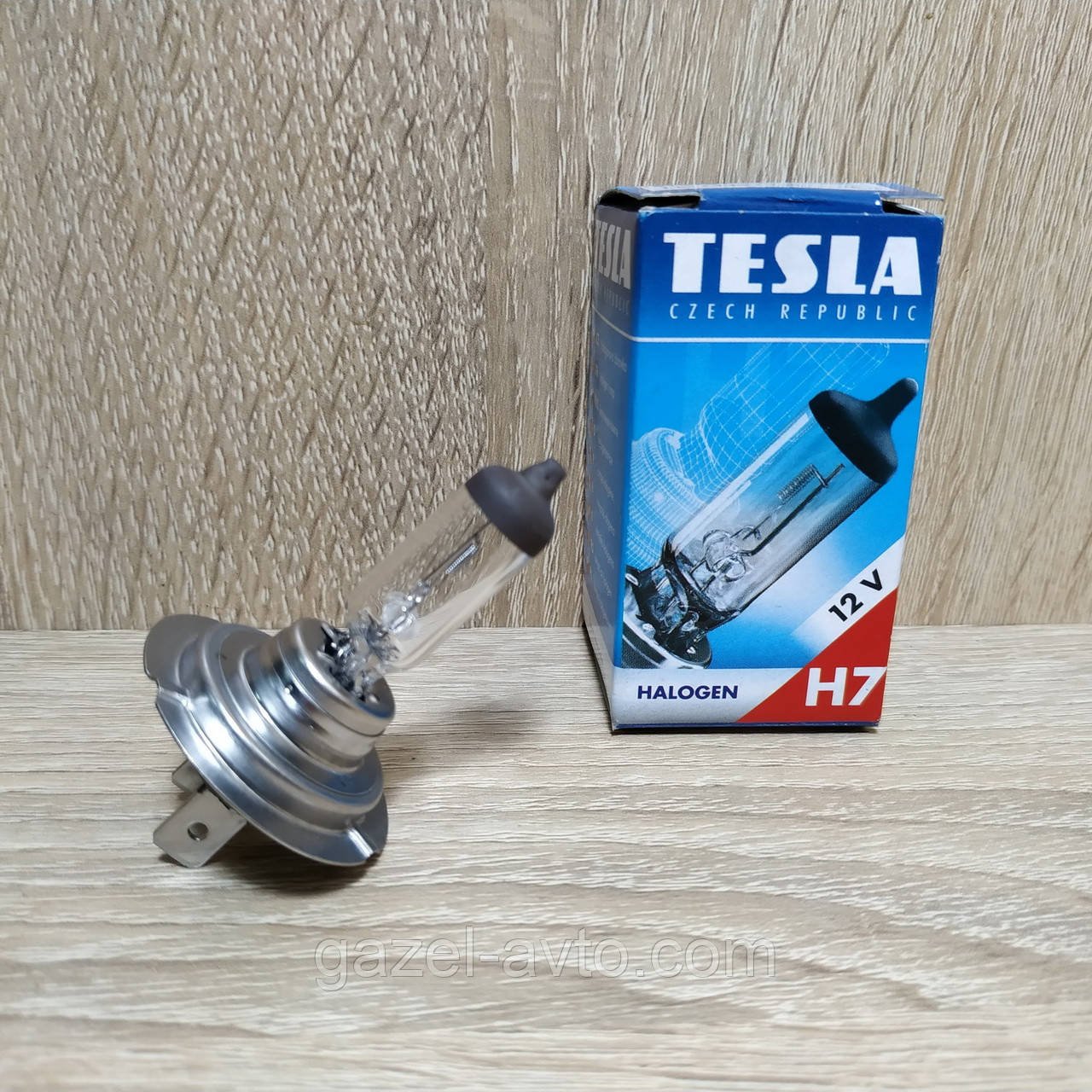 Лампа фарная (Газель, Волга ближний свет) Н7 12V 55W (пр-во Tesla)