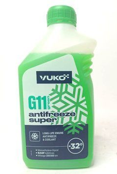 Антифриз (охлаждающая жидкость) зелёный -40&deg;С G11 (1кг) (пр-во Yuko)