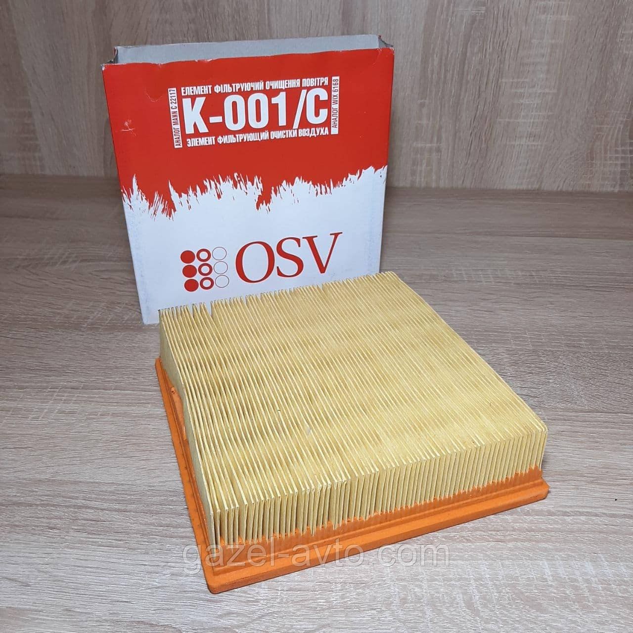 Фільтр повітряний (елемент) ВАЗ 2108-10-15 інжектор К-001 / С(пр-во OSV)