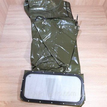 Тент УАЗ-469 (31512) Хантер командирський 2-х сторонній посилений 600г/м кв. (хакі) "ЛЮКС" (щільний матеріал) (пр-во БелТент)