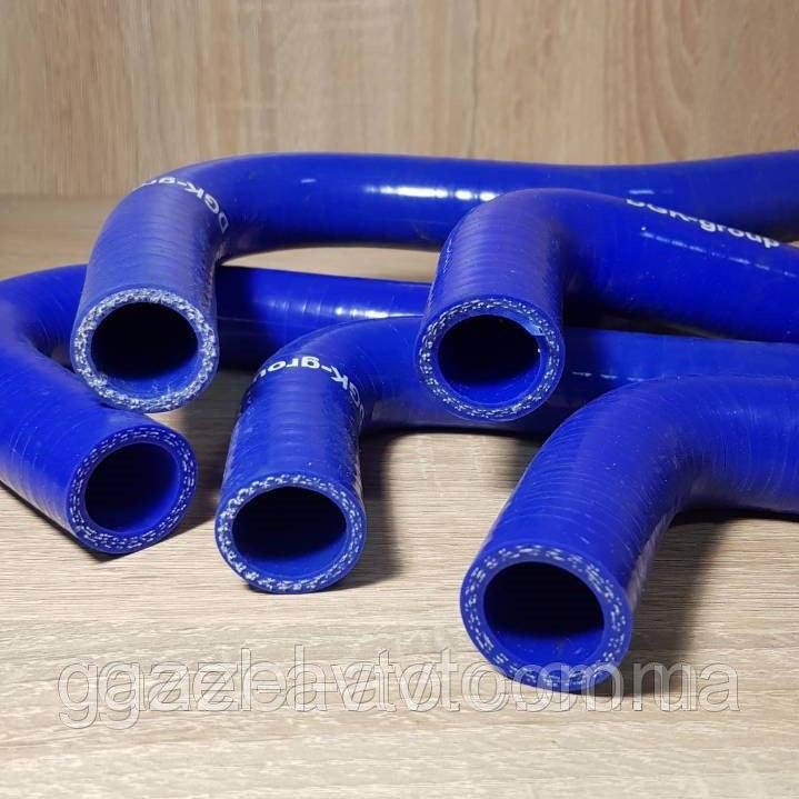 Патрубок печки Газель дв.4216 силикон (комплект 5 шт) синий (пр-во Россия)
