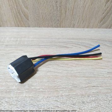 Разъем (фишка) реле лампы 4-х контактный керамический Газель,Волга,Соболь,Рута,Бизнес, Next (колодка с проводом) универсальный