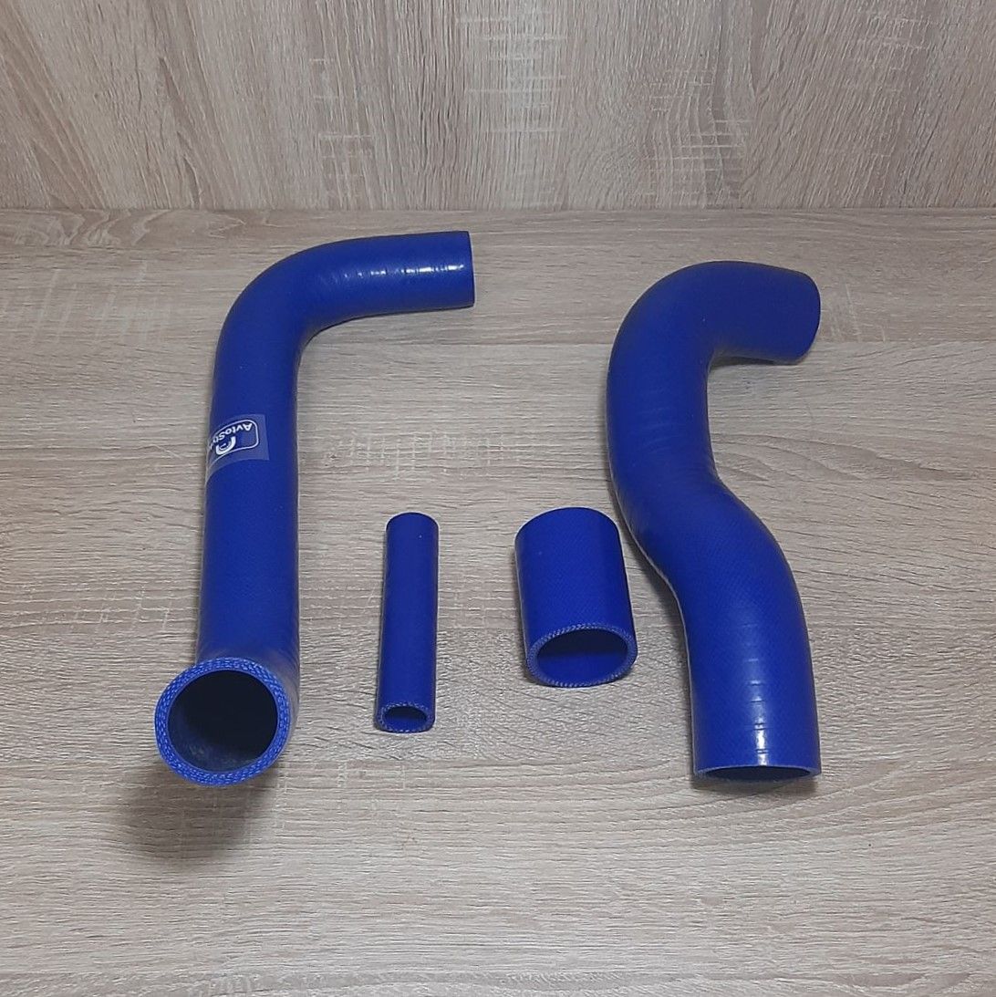 Патрубок радиатора УАЗ Патриот, Хантер дв.409 (комплект 4 шт) синий силикон , Синий