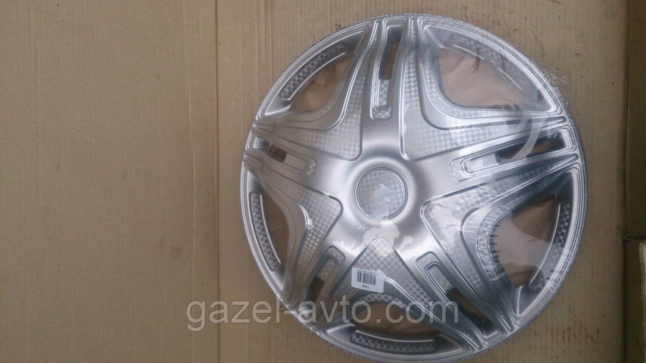 Колпак колеса декоративный R 16 Газель переднего Дакар серебро (комплект 2 шт) пр. STAR (пр-во Россия)