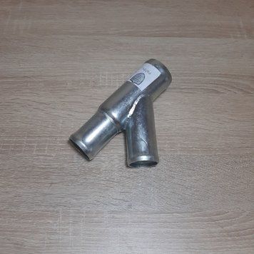 Тройник водяной (оцинкованный) Газель Бизнес, УАЗ дв. 4216 (на помпу, термостат, радиатор)