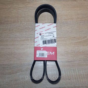 Ремінь 6PK1370 приводу генератора Газель, Волга, собл, Рута, Бізнес дв.406,405,409 з ГУР поліклиновий (аналог)
