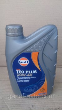 Масло моторне GULF TEC Plus 10W-40 1 л ACEA A3 / B3, A3 / B4; VW 505.00: API SL / CF; MB 229.1