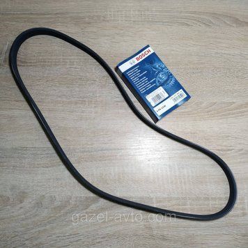 Ремінь 6PK1230 приводу генератора Газель, Волга дв.406 без ГУР (пр-во Bosch) поліклін