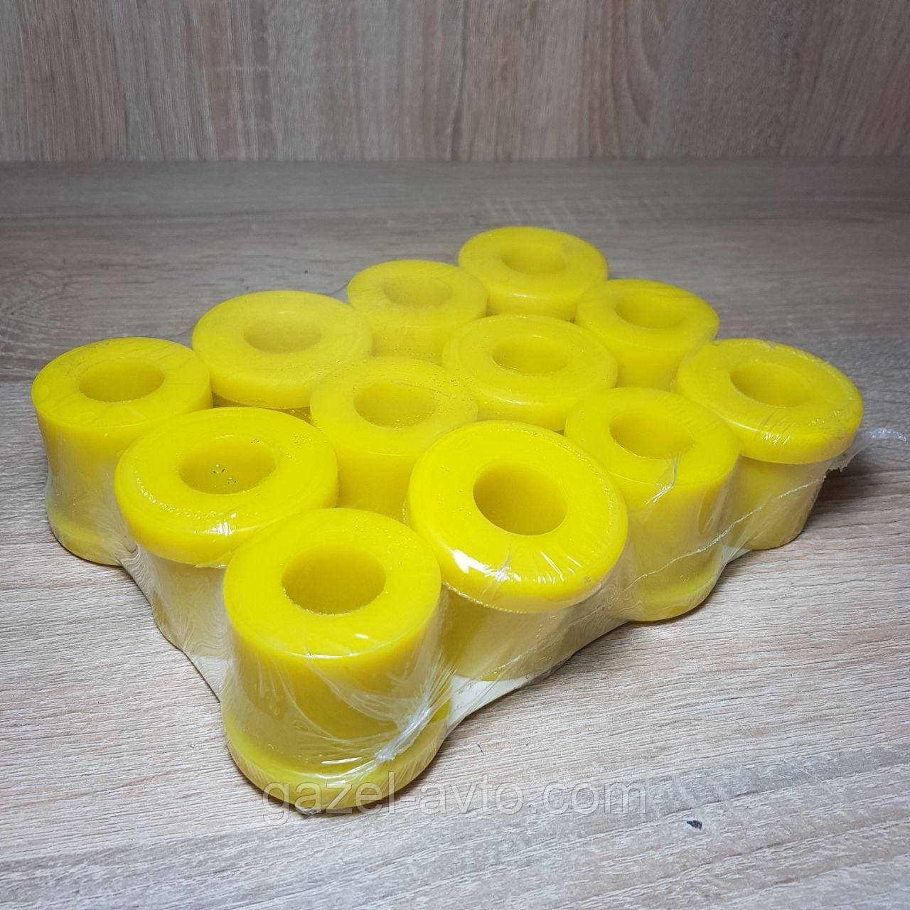 Втулка ресори УАЗ Патріот поліуретан жовтий комплект 12 шт (в-во Липецьк, Росія)