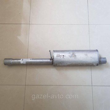 Резонатор бортова Газель 3302, Рута з трубою (довгий) алюмінізірованний (пр-во Польща)