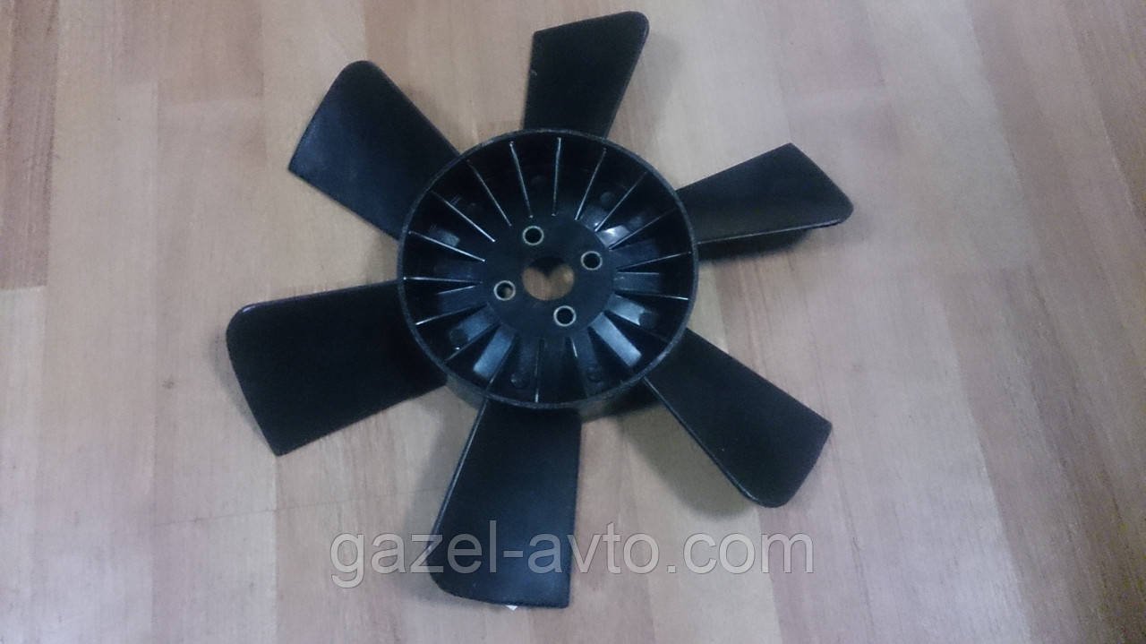 Вентилятор системы охлаждения (крыльчатка) Газель,Соболь 6 лопастной черный (пр-во InterPlast)